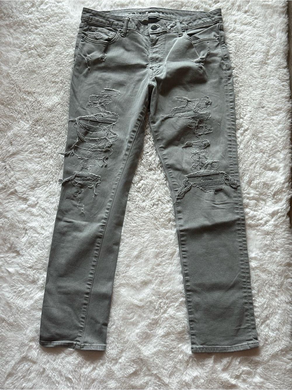 American Eagle Outfitters Distressed Gray Jeans